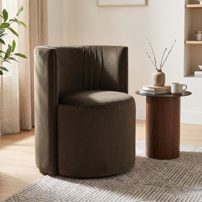 Velvet Swivel Accent Chair With 360° Rotation