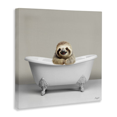 " Happy Sloth in Bathtub " Print