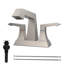 Robinet de salle de bain robuste à 2 poignées avec drain et trousses d'alimentation, style moderne-110563465