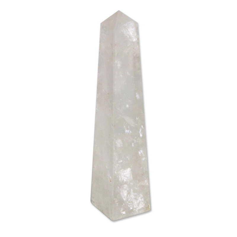 Sculpture Makenna Obelisk of Protection, Blanc