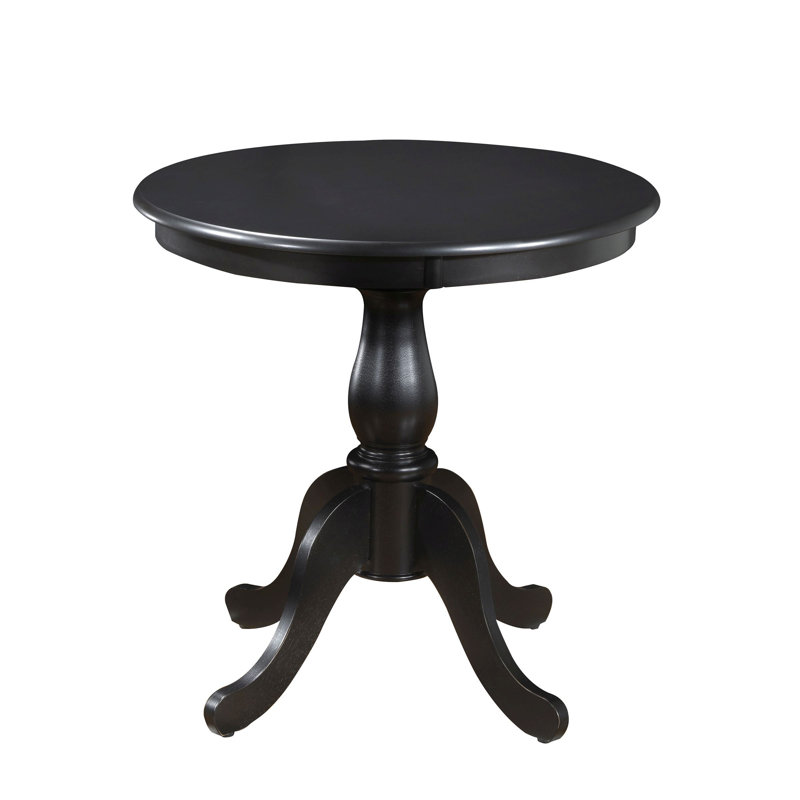 Fairview Pedestal Dining Table With Whitman Dining Chairs, Antique Black, 30"H x 30"L x 30"W, 3 Pieces: Table, 2 Chairs