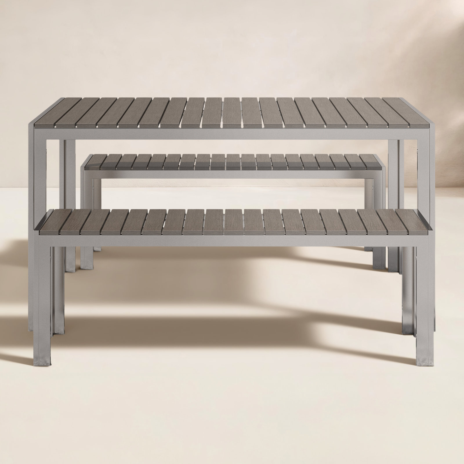Joel 59" Patio Dining Set, Gray