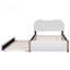 Lit plateforme double avec lit gigogne