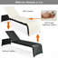 Chaise longue inclinable en rotin