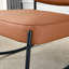 Chaise berçante large sans accoudoirs de 25 po avec dossier et pieds en métal doré Rairick-1582802