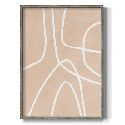 «Clean Contour I», reproduction encadrée - bois massif