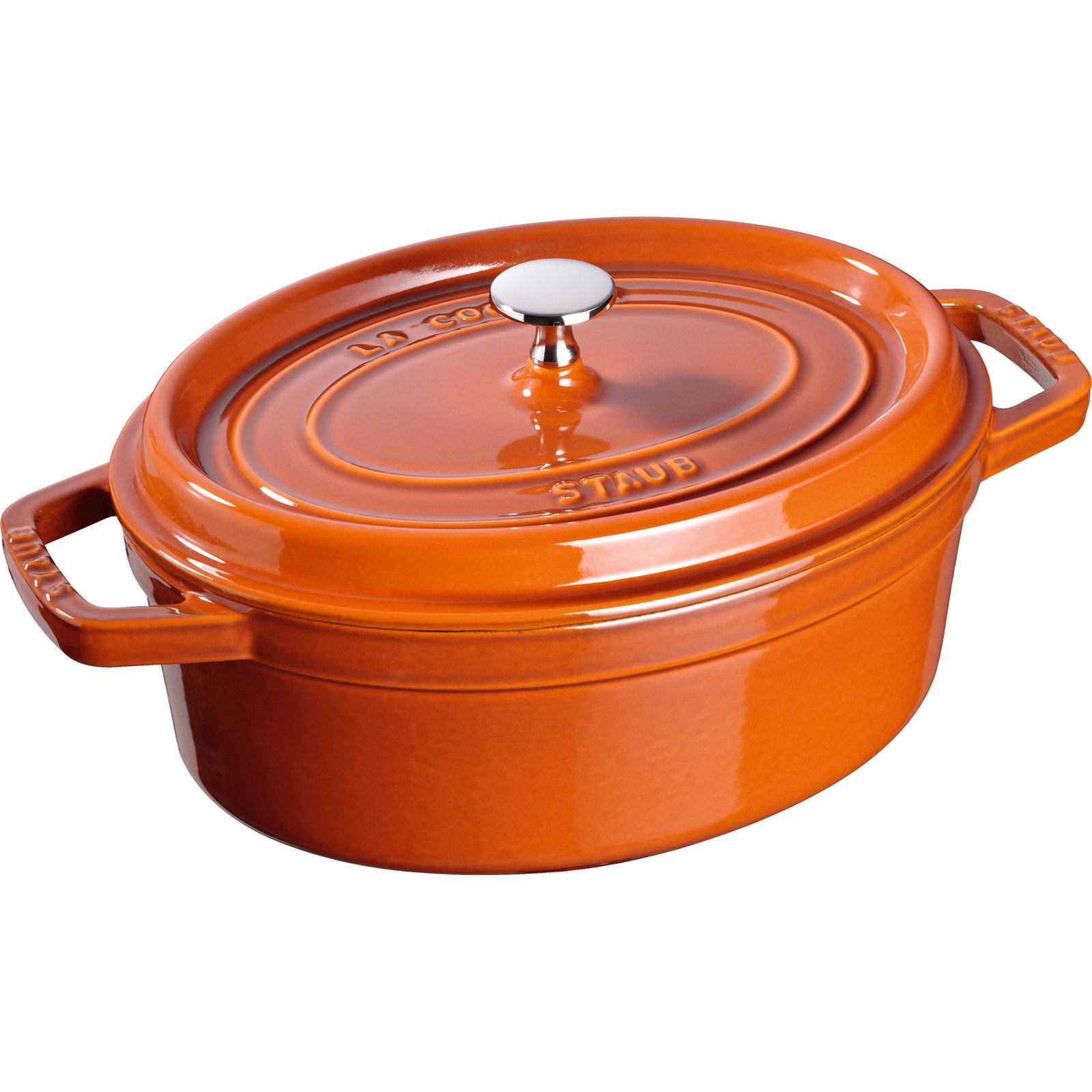 Staub Cast Iron Oval Cocotte, Burnt Orange, 5.75 qt