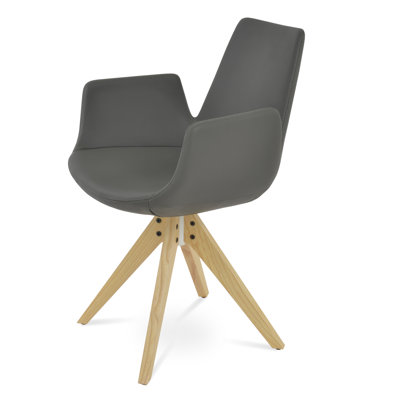 Chaise en bois pyramidal eiffel accoudoirs