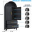 Armoire de rangement sur pied 73 po en métal avec tablettes réglables et 2 tiroirs-576778790