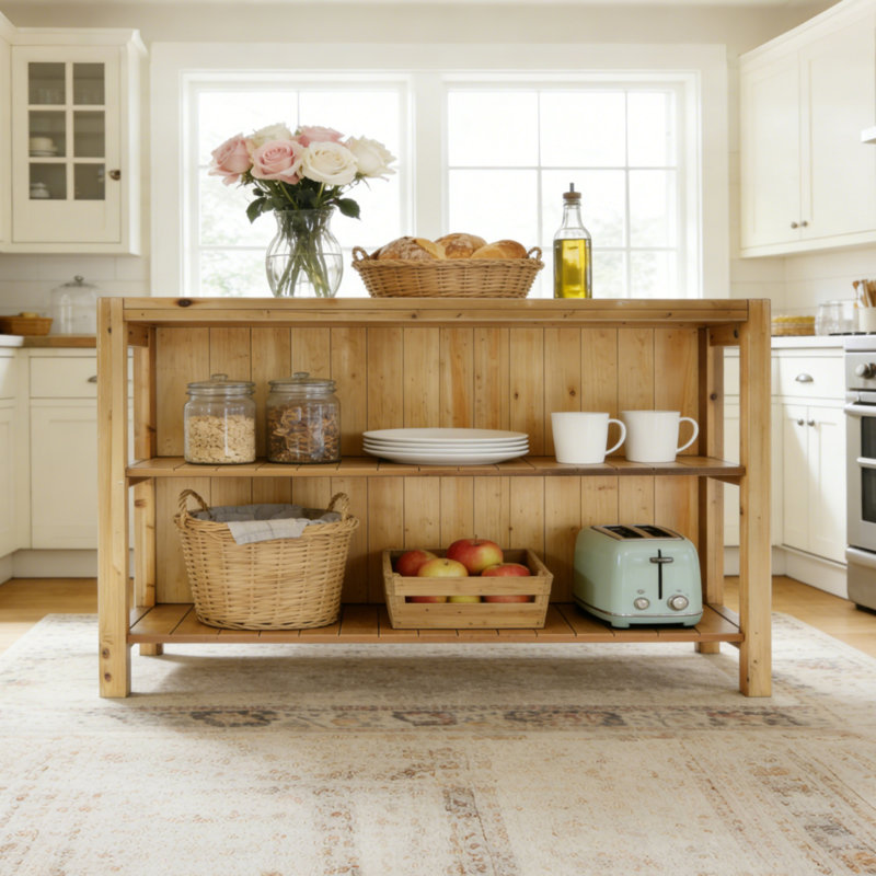 Solid Wood Kitchen Island