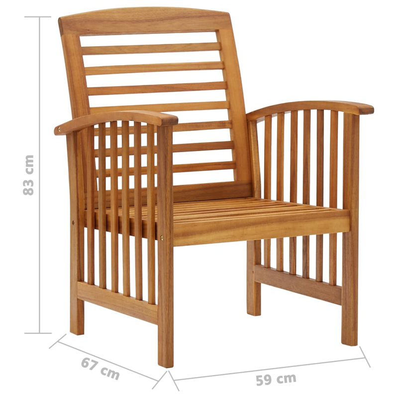 Maillard 6 Seater Conversation Set, Brown, 2 x Bench + 2 x Armchair + Table