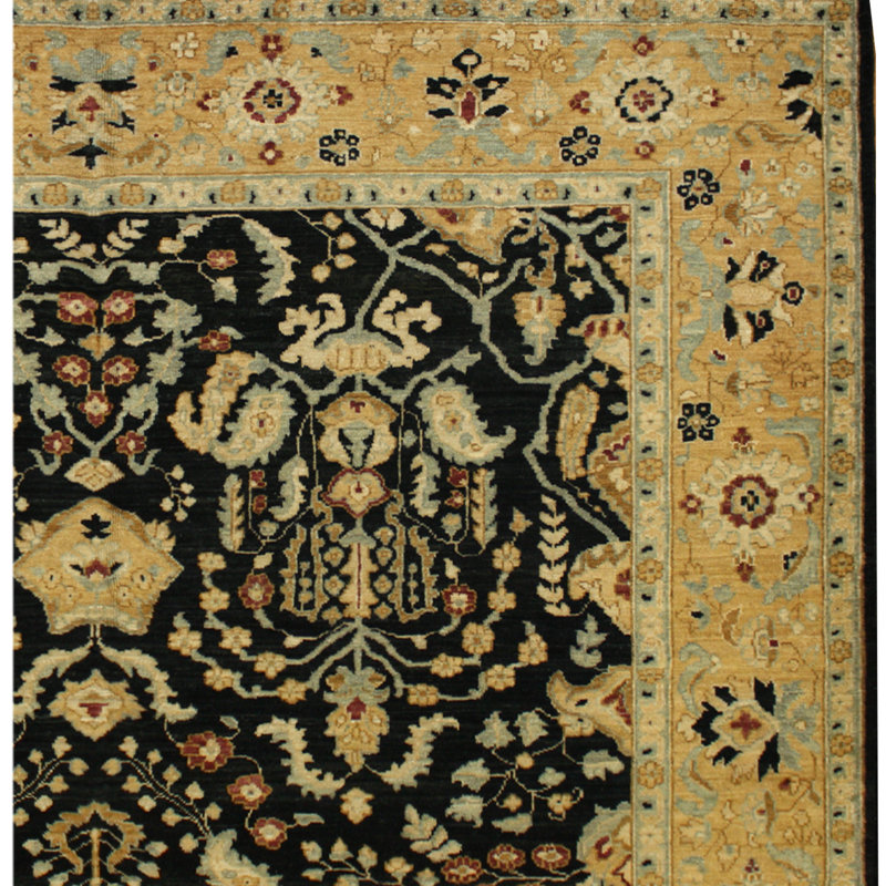 Hand Knotted Wool Oriental Indoor Rug, Rectangle 8' x 10'