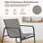 4-Piece Patio Furniture Set, Outdoor Textilene Conversation Set With Rocking Chairs & Loveseat, With Coffee Table For Garden, Balcony, Poolside, Backyard Lightweight, Water-Resistant & UV-Resistant-780240401