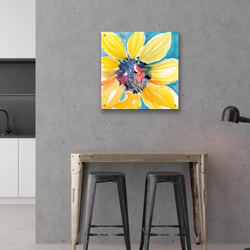 «Sunny 2» par Kristy riz, art mural en verre acrylique, H 24 po x l 24 po x P 0,2 po