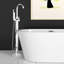 Garniture de robinet de baignoire autoportante au sol avec douche à main-60203239