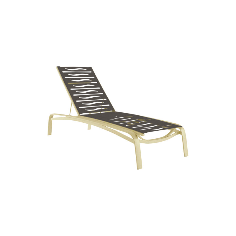 Laguna Beach Outdoor Chaise Lounge, Graphite, Shell