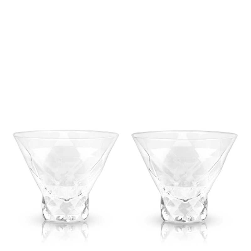 Viski Gem Crystal Martini Glasses