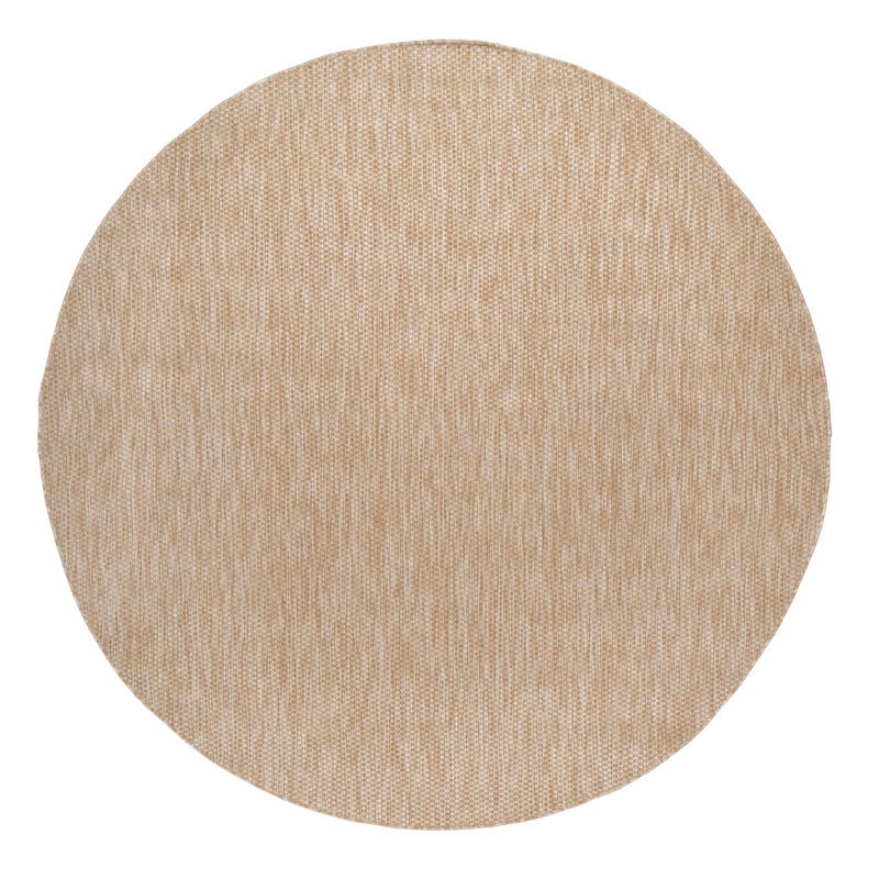 Iyana Machine Woven Geometric Indoor/Outdoor Area Rug , Round 5'3"