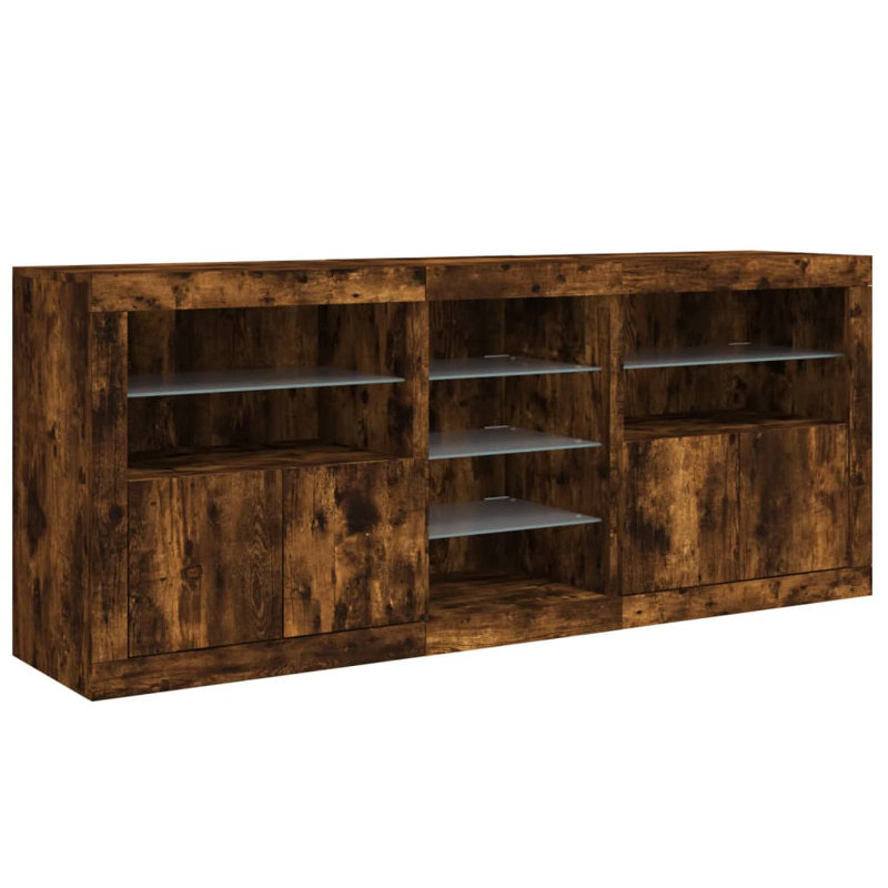 Basibul 181.5cm Sideboard, Smoked Oak