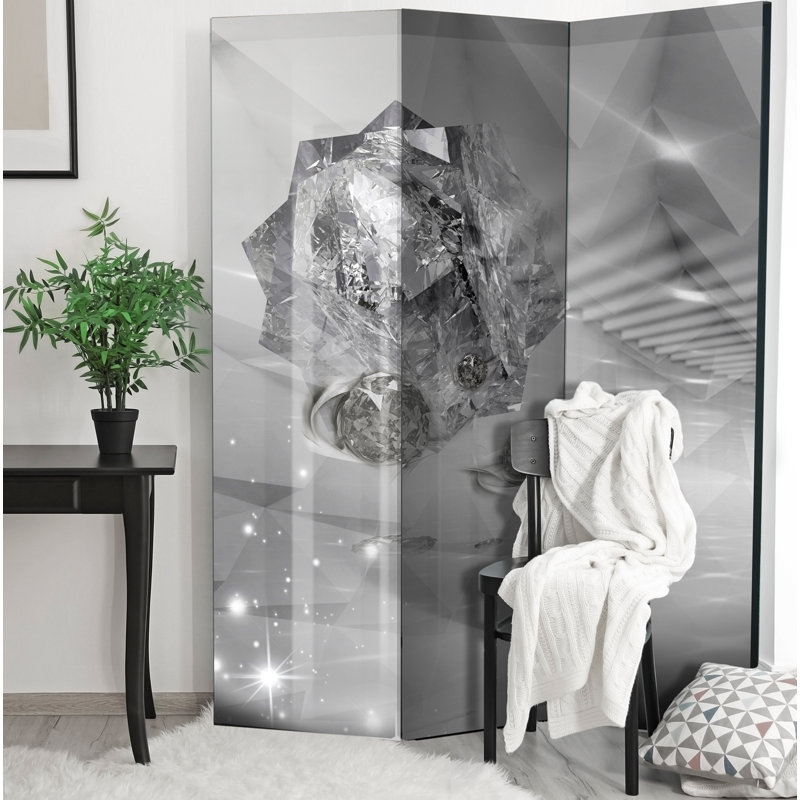 Abstract Greyness Room Divider, 3