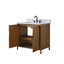 Meuble-lavabo autoportant à simple cuve 36 po avec plateau en pierre reconstituée Lucerne -125008928-125008929