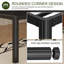 Structure de lit 22 po avec pieds d'angle arrondis-540726827