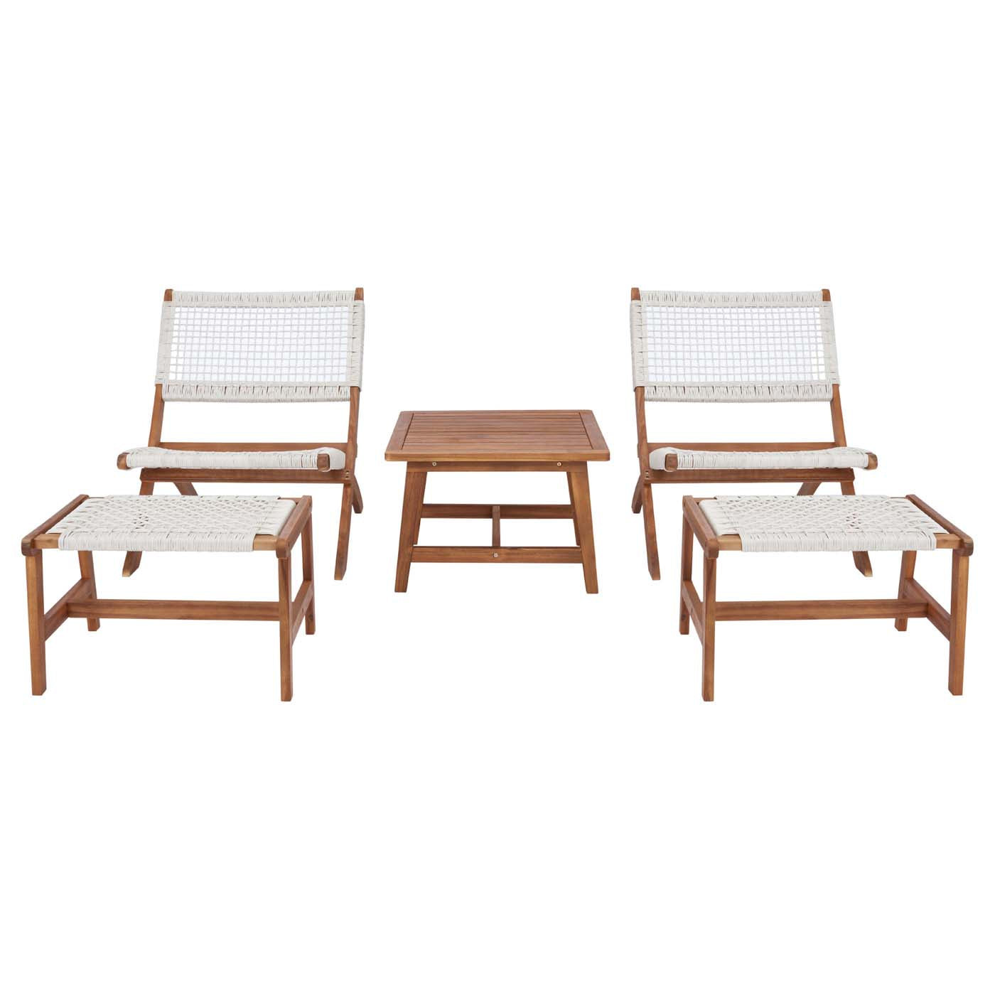 Armida Acacia 5 Piece Seating Group, Honey Brown