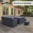 Ivet Outdoor Wicker Outdoor Conversation Set Group Seating Patio Furniture Covers