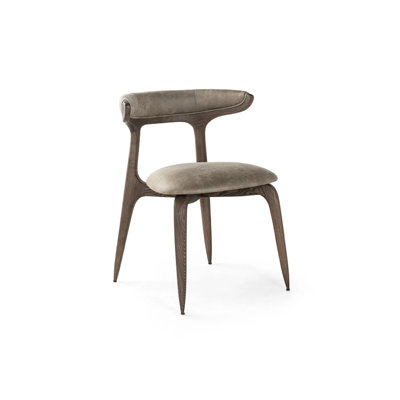 Chaise de salle à manger empilable à structure en bois avec assise et dossier rembourrés