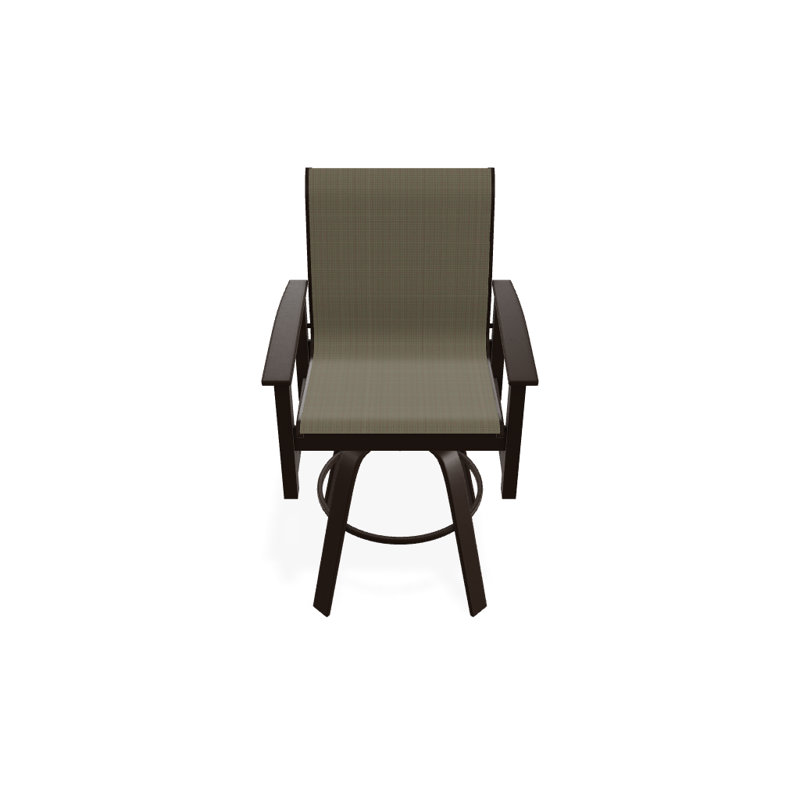 Fauteuil pivotant à hauteur de barre Leeward MGP, Tweed Sunbrella® brun, Kona texturé