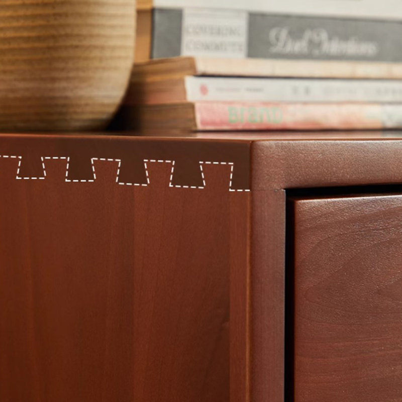 Retro design simple solid wood TV cabinet