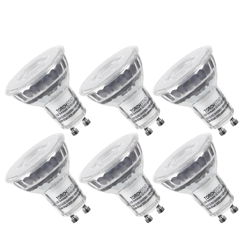 4,5 W (50 W éqv.), Ampoules DEL MR16, blanc chaud 3000 K, ampoules encastrées à intensité variable, homologuées UL, base GU10 / à deux broches