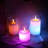 Pack of 3 Christmas LED Glass Flameless Candles with Remote and Timer
