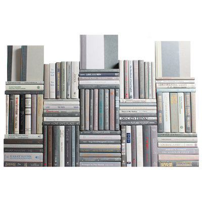 Decorative Books - Granite Book Wall - Set of 100 Grey Books