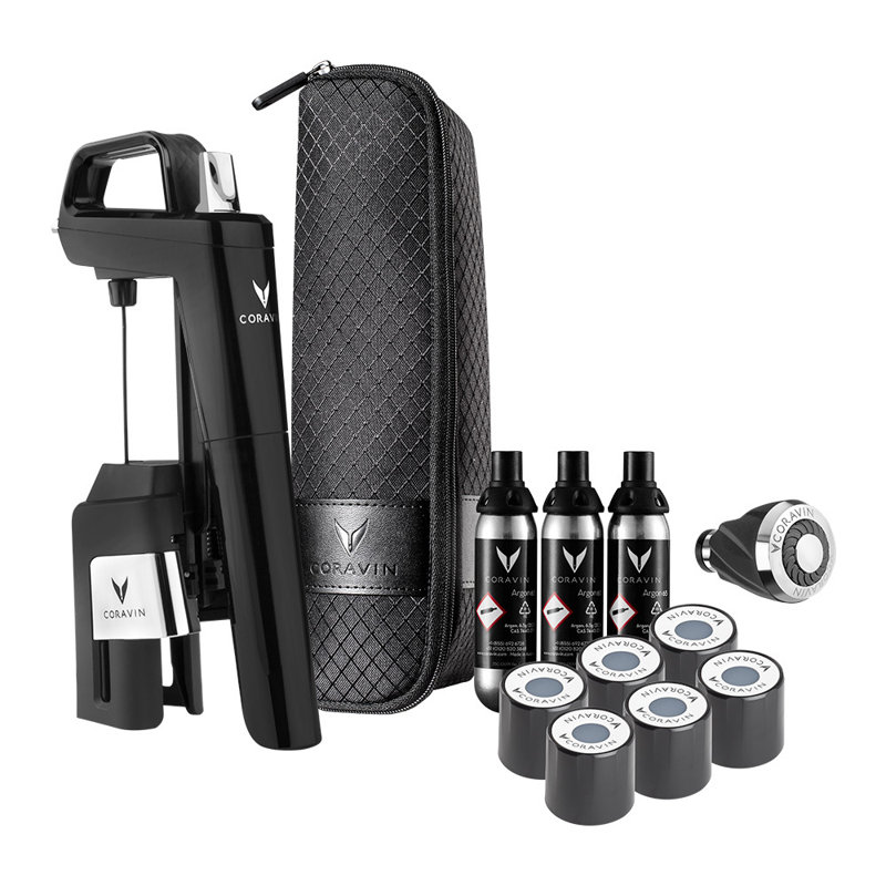 Timeless Coravin Model 6+ Wine Pourer, Aerator, And Preservation System, Piano Black