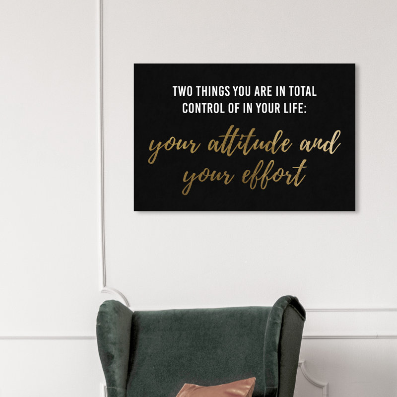 «Attitude and Effort», reproduction d'art sur toile, H 24 po x l 36 po x 1,5 po, Toile tendue, Sans cadre