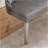 Velvet Double Dining Loveseat Bench, Kitchen & Dining Seating, 2-Seat Tufted Bench W/Handmade Buttons, Wing Back, Brushed Silver Stainless Steel Legs, Mid Century Modern,Single Pack,Gray-1628765552