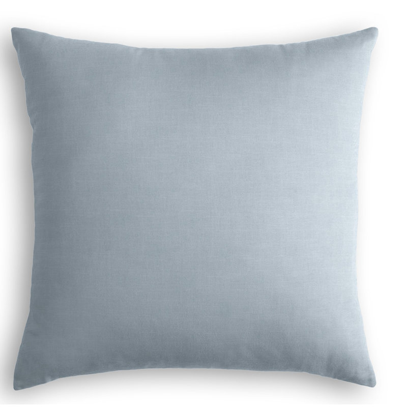 Housse de coussin carrée, 24 po x 24 po, Bleu gris, Duvet