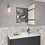 Stainless Steel Recessed Framed Single Door Medicine Cabinet with Adjustable Shelves-98652854