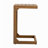 C-shape end table  Brown