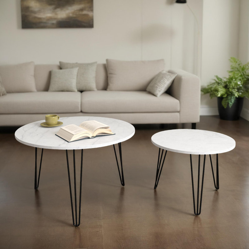 Table basse gigogne, Blanc