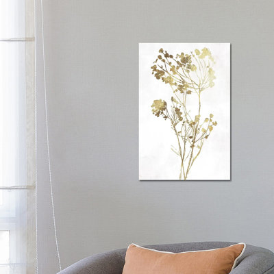 Gold Botanical II by Asia Jensen - Wrapped Canvas Print