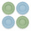 Ensemble 12 pièces de vaisselle Scallop Petal PP - Vert-2060712298