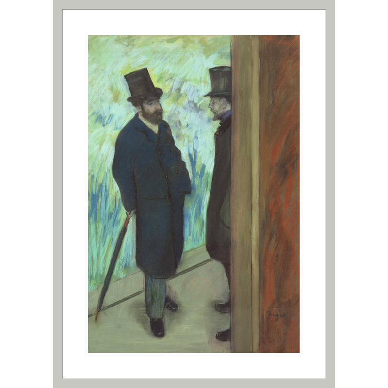 «Friends at the Theatre» Ludovic Halevy (1834-1908) et Albert Cave (1832-1910) par Edgar Degas, impression giclée encadrée