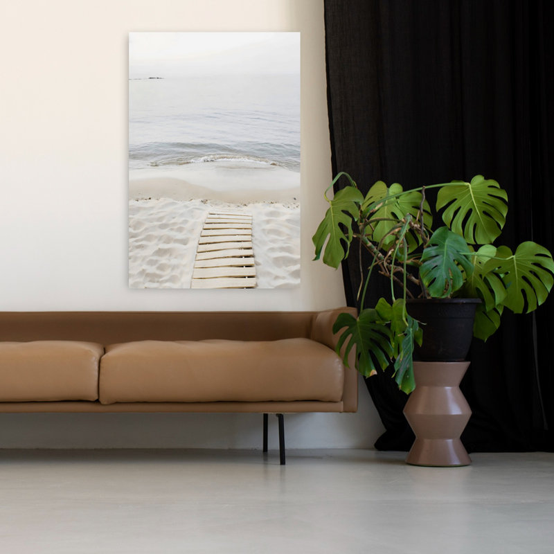 Art mural contemporain plage, 48" H x 32" W