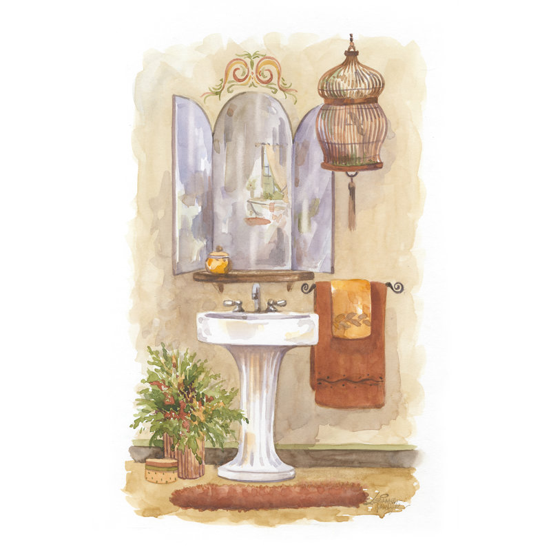 Bath In Spice I by Jerianne Van Dijk - Painting, 46cm H x 30cm W, Wrapped Canvas