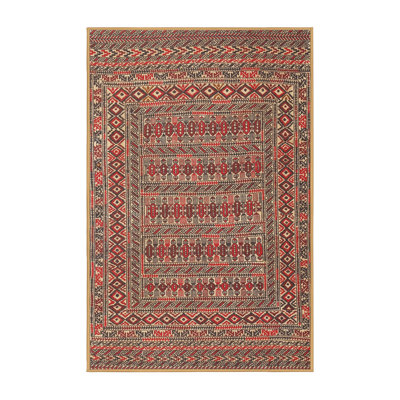 Tapis traditionnel brun / beige / rouge