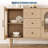 47" Sideboard Buffet Cabinet with Fluted Glass Doors - Modern Mid-Century Credenza Storage with Adjustable Shelves-739571022