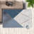Stylish Woven Area Rug, 4.6 x 7.2 Feet, 100% Polyester, 740 g/m² | Non-Slip Felt Dot Underside, Easy to Clean, Machine Washable at 86°F | Perfect for Living Room, Bedroom, and Dining Areas, Durable & Elegant Design-2007198516