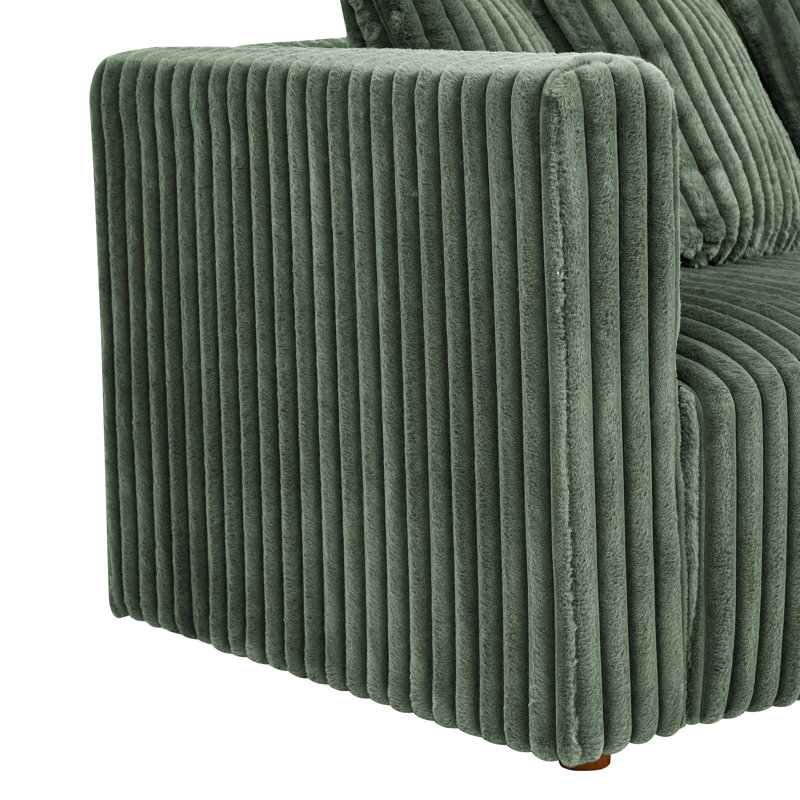 Causeuse CumDivock, Fausse fourrure vert foncé